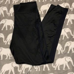 Full length leggings with mesh down leg